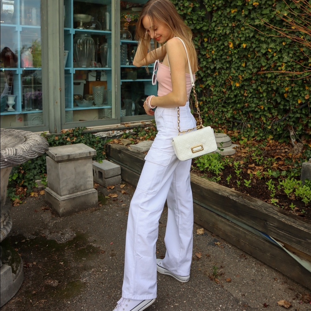 Zara white cargo pants
